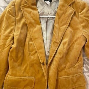 J.Crew Mustard Velvet Blazer
